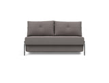 Cubed 140 Alu sovesofa i 521 Mixed Dance Grey, set forfra
