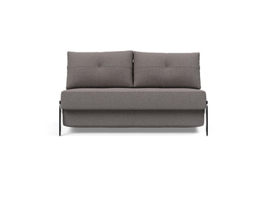 Cubed 140 Alu sovesofa i 521 Mixed Dance Grey, set forfra