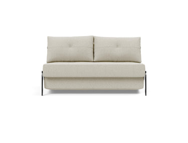 Cubed 140 Alu sovesofa i 527 Mixed Dance Natural, set forfra