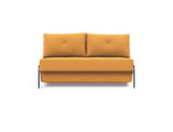 Cubed 140 Alu sovesofa i 536 Bouclé Ochre, set forfra