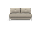 Cubed 140 Alu sovesofa i 539 Bouclé Beige, set forfra