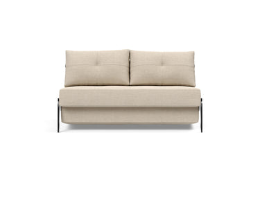 Cubed 140 Alu sovesofa i 586 Phobos Latte, set forfra