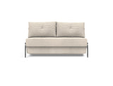 Cubed 140 Alu sovesofa i 594 Corduroy Ivory, set forfra