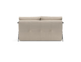 Cubed 140 Alu sovesofa i 612 Blida Sand Grey, set bagfra