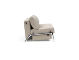 Cubed 140 Alu sovesofa i 612 Blida Sand Grey, set fra siden