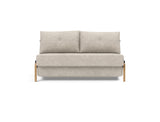 Cubed 140 Wood sovesofa i 280 Avella Sand, set forfra