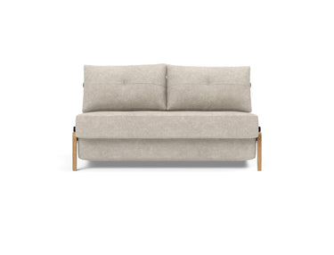 Cubed 140 Wood sovesofa i 280 Avella Sand, set forfra
