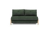 Cubed 140 Wood sovesofa i 281 Avella Pine Green, set forfra
