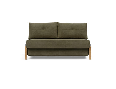 Cubed 140 Wood sovesofa i 316 Cordufine Pine Green, set forfra