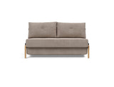 Cubed 140 Wood sovesofa i 318 Cordufine Beige, set forfra