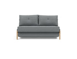 Cubed 140 Wood sovesofa i 320 Corocco Shadow Grey, set forfra