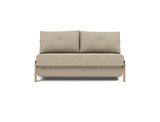 Cubed 140 Wood sovesofa i 356 Taura Sand, set forfra