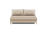 Cubed 140 Wood sovesofa i 410 Esina Almond, set forfra