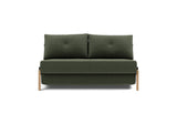 Cubed 140 Wood sovesofa i 413 Esina Olive Green, set forfra