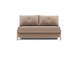 Cubed 140 Wood sovesofa i 417 Esina Mocha, set forfra