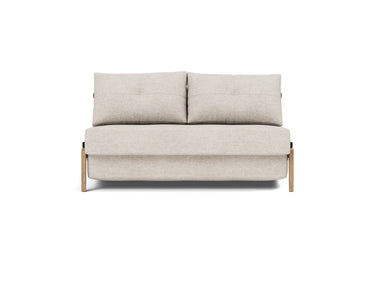 Cubed 140 Wood sovesofa i 470 Yuveno Natural, set forfra
