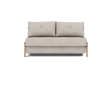 Cubed 140 Wood sovesofa i 471 Yuveno Sand, set forfra