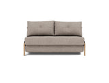 Cubed 140 Wood sovesofa i 472 Yuveno Warm Grey, set forfra