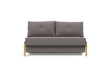 Cubed 140 Wood sovesofa i 521 Mixed Dance Grey, set forfra