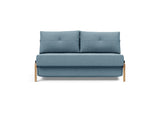 Cubed 140 Wood sovesofa i 525 Mixed Dance Light Blue, set forfra