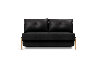 Cubed 140 Wood sovesofa i 550 Faunal Black, set forfra