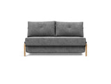 Cubed 140 Wood sovesofa i 563 Twist Charcoal, set forfra