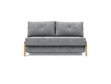 Cubed 140 Wood sovesofa i 565 Twist Granite, set forfra
