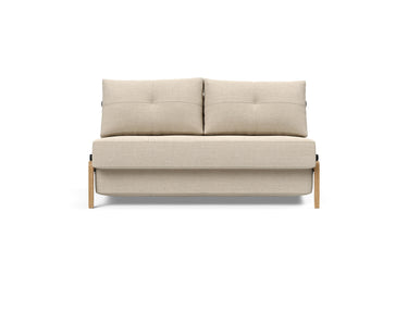 Cubed 140 Wood sovesofa i 586 Phobos Latte, set forfra