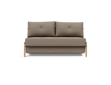 Cubed 140 Wood sovesofa i 850 Mahoga Caramel, set forfra