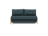 Cubed 140 Wood sovesofa i 851 Mahoga Dark Blue, set forfra