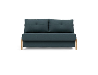 Cubed 140 Wood sovesofa i 851 Mahoga Dark Blue, set forfra