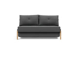 Cubed 140 Wood sovesofa i 852 Mahoga Seal Grey, set forfra