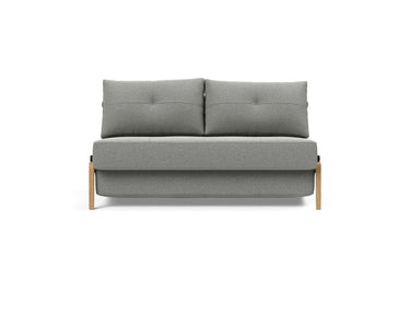 Cubed 140 Wood sovesofa i 853 Mahoga Dove Grey, set forfra