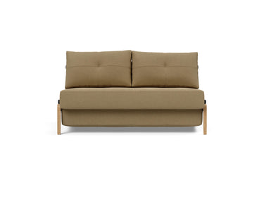 Cubed 140 Wood sovesofa i 860 Yogia Olive Brown, set forfra