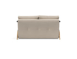 Cubed 140 Wood sovesofa i 612 Blida Sand Grey, set bagfra