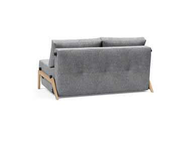 Cubed 140 Wood sovesofa i 565 Twist Granite, set skråt bagfra