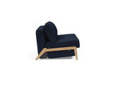 Cubed 140 Wood sovesofa i 528 Mixed Dance Blue, set fra siden