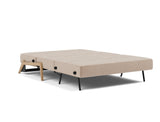 Cubed 140 Wood sovesofa i 417 Esina Mocha, slået ud til seng