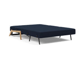 Cubed 140 Wood sovesofa i 528 Mixed Dance Blue, slået ud til seng