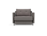 Cubed 90 stol med armlæn i 521 Mixed Dance Grey, set forfra