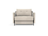 Cubed 90 stol med armlæn i 594 Corduroy Ivory, set forfra