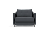Cubed 90 stol med armlæn i 894 Mozart Grey Bronze, set forfra