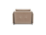 Cubed 90 stol med armlæn i 417 Esina Mocha, set bagfra