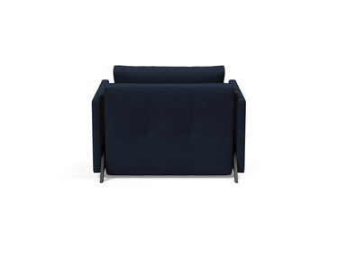 Cubed 90 stol med armlæn i 528 Mixed Dance Blue, set bagfra