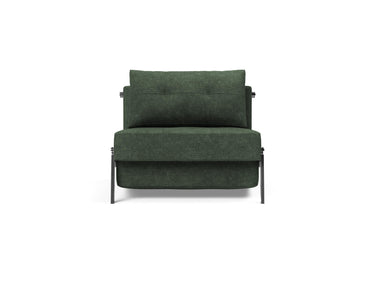 Cubed 90 Chrome stol i 281 Avella Pine Green, set forfra