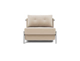 Cubed 90 Chrome stol i 410 Esina Almond, set forfra