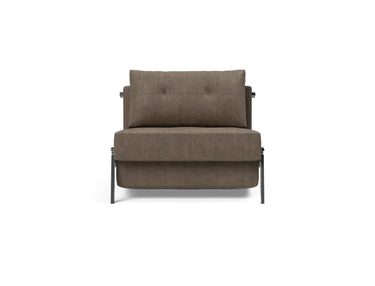 Cubed 90 Chrome stol i 411 Esina Cedar Brown, set forfra