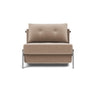 Cubed 90 Chrome stol i 417 Esina Mocha, set forfra