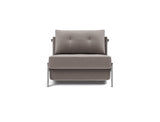 Cubed 90 Chrome stol i 418 Esina Truffle, set forfra