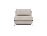 Cubed 90 Chrome stol i 471 Yuveno Sand, set forfra